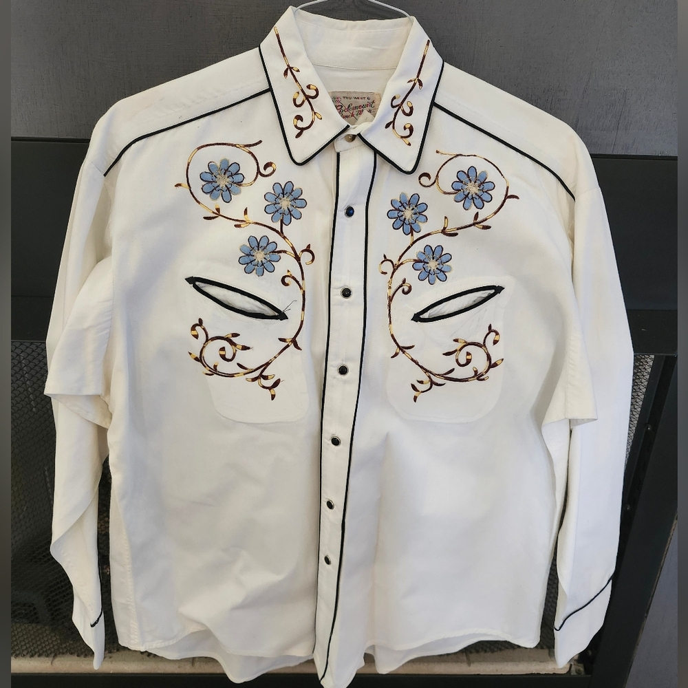 Men's Tru West western shirt, vintage, Denver, Co.
